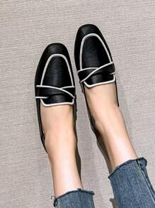 Mengshangli Women Flat Soft Bottom Slip On Round Toe Casual Loafers Comfortable Boat Shoes