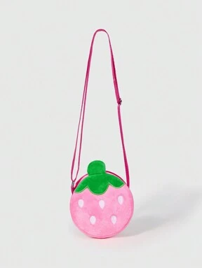 ROMWE Kawaii ストロベリーぬいぐるみ レディース クロスボディ ショルダーバッグ トレンディー&かわいいストロベリーバッグ バレンタイン