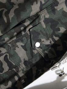 Manfinity Hypemode 男士迷彩寬鬆牛仔外套 - 彩色 - 查看 5