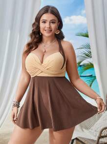 Swim Lushoire 大尺寸撞色泳衣套裝嘉年華