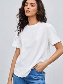 BizChic 女士短袖t恤 - 白色 - 查看 5