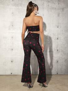 SHEIN Tall Của phụ nữ Tim In 2 cái/bộ - màu đen - Xem 2