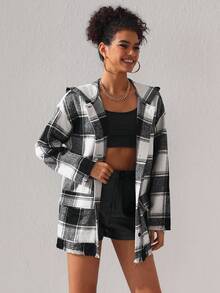 TORRION In kẻ sọc Nút Lên Áo trùm đầu - Nhiều màu - Xem 5