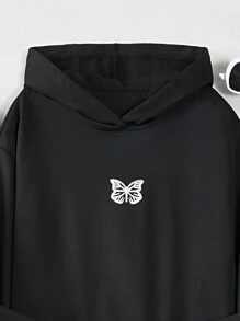 In bướm Hoodie & - màu đen - Xem 6