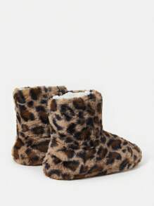 SheIn SXY 女式豹紋室內拖鞋 - 彩色 - 查看 4