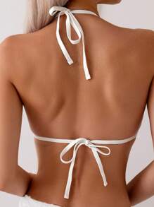 Swim SXY Damen Einfarbiger Bikini-Set für den Sommer Strand Karneval