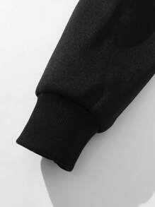 SHEIN EZwear 大尺碼排列字母印花拉幾襯衫 - 灰色 - 查看 4