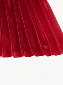 Women's Suede Skirt - Red - View 4