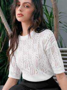 Anewsta Women Knit Tops - Putih - View 1