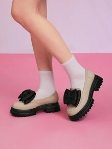 SheIn MOD Damen Schuhe Mit Dicker Sohle - Aprikosenfarben - Übersicht 4
