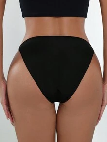 SHEIN 3pcs/Set Letter Printed Colorblock Trim Triangle Panties - Multicolor - View 2