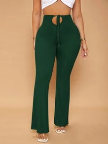 SHEIN SXY Tied Waist Flared Pants