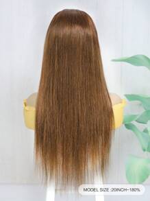 Transparent Lace 13x4 Lace Front Wigs Brown Color Long Straight Hair Human Hair 180 Density Pre Plucked With Baby Hair Daily Use