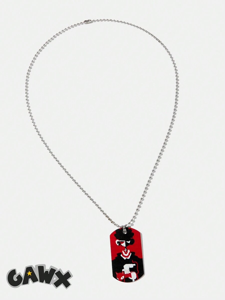 GAWX 1 Miếng Thời trang Sắt Đồ họa Hình Vòng cổ mặt dây chuyền Đối với phụ nữ Để Trang Trí Hàng Ngày - Nhiều màu - Xem 1