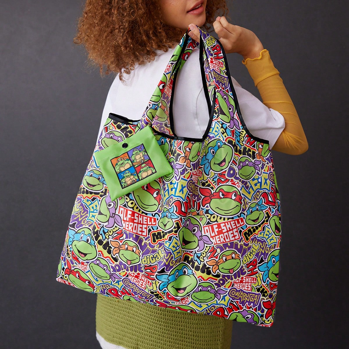 Bolsa De Compras Plegable Con Patrón De Dibujos Animados De Animales