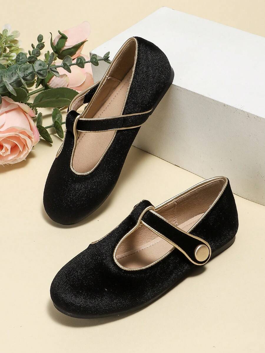 Flache Retro-samtschuhe Für Mädchen Für Herbst/winter, Geeignet Für Studenten, Große Kinder Und Bühnenauftritte Oder Tanzen