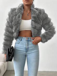 EURMUSE Women's Coat/jacket - Beige - View 1