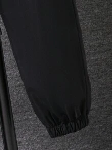 男童字母拼接帽衫褲套裝,獵牙格款式 - 彩色 - 查看 3