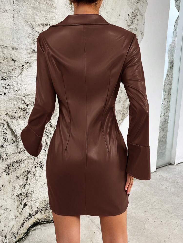 Ladies' Solid Color Twisted Knot Dress