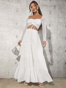 SHEIN Tall Vrouwen Ruches Zoom Rokken