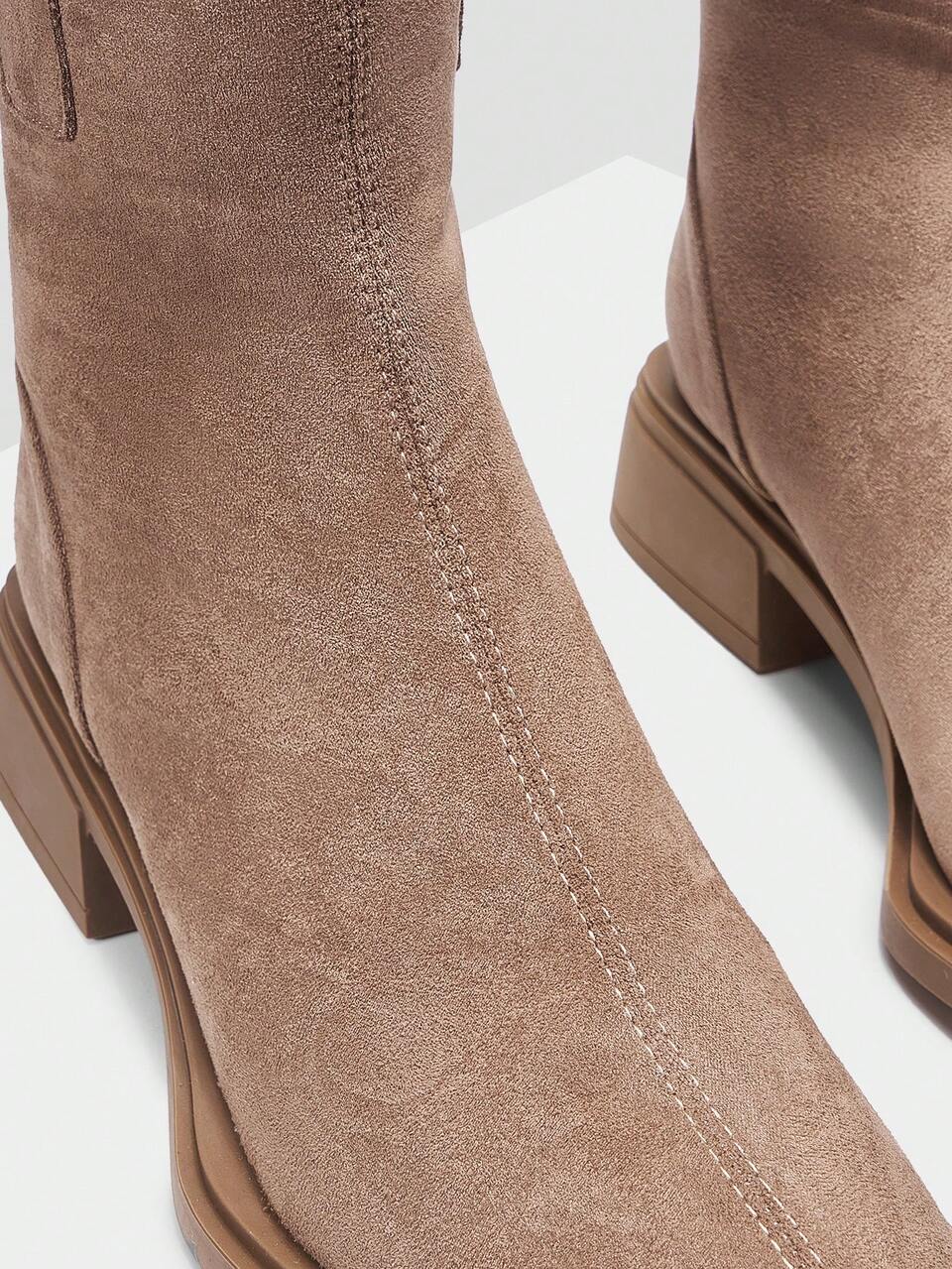 MOTF FASHIONABLE COMFORTABLE WOMEN'S MID-CALF BOOTS WITH SQUARE TOE AND SQUARE HEEL