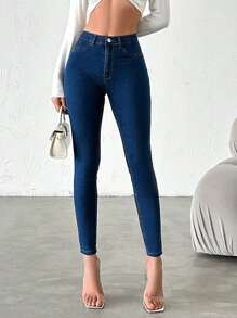 Damski Jednolity kolor Skinny Jeans