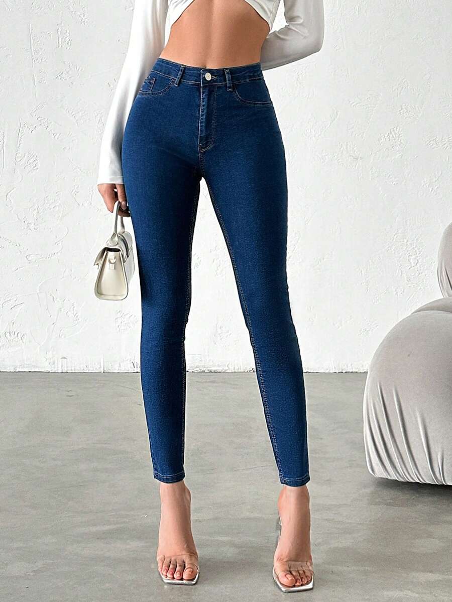Damski Jednolity kolor Skinny Jeans