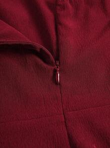 Sweetra Solid Color Tie Shoulder Wide Leg Jumpsuit For New Year Clothes - Red - View 4