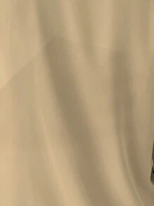 SHEIN Privé 女士拼接大腳紋長袖衣 - 杏色 - 查看 7