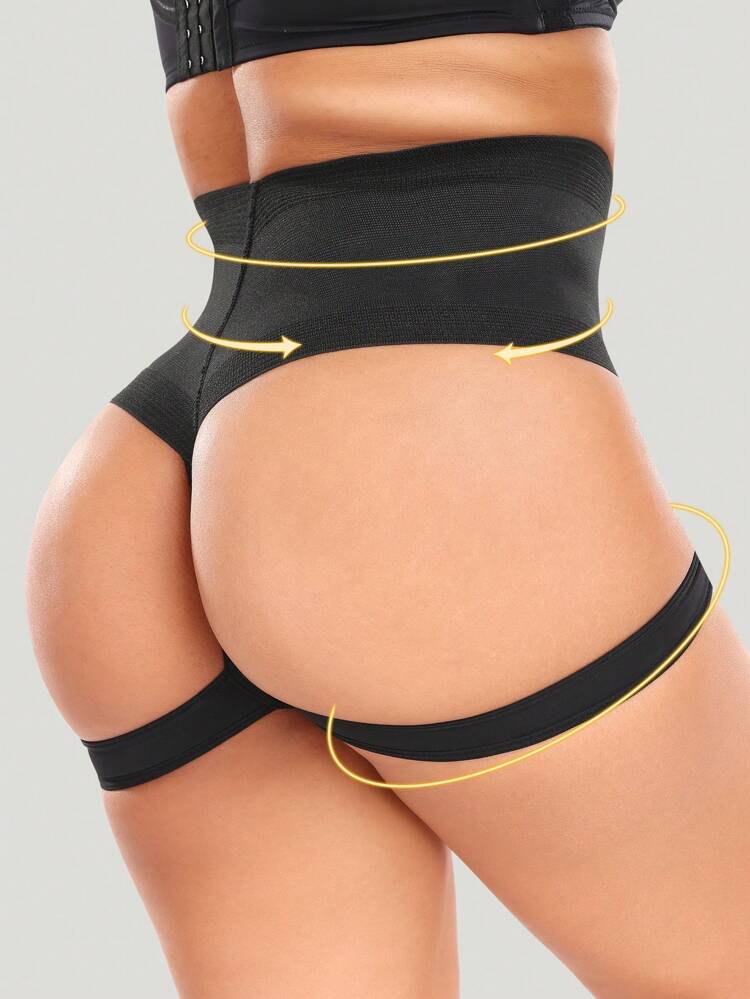 Plus Size Women's Solid Color Shapewear Bottom