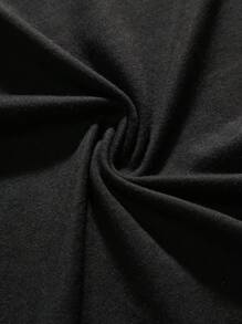 Manfinity Hypemode 男士字母印花針織背心 - 黑色 - 查看 4