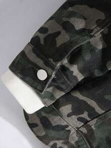 Manfinity Hypemode 男士迷彩寬鬆牛仔外套 - 彩色 - 查看 3