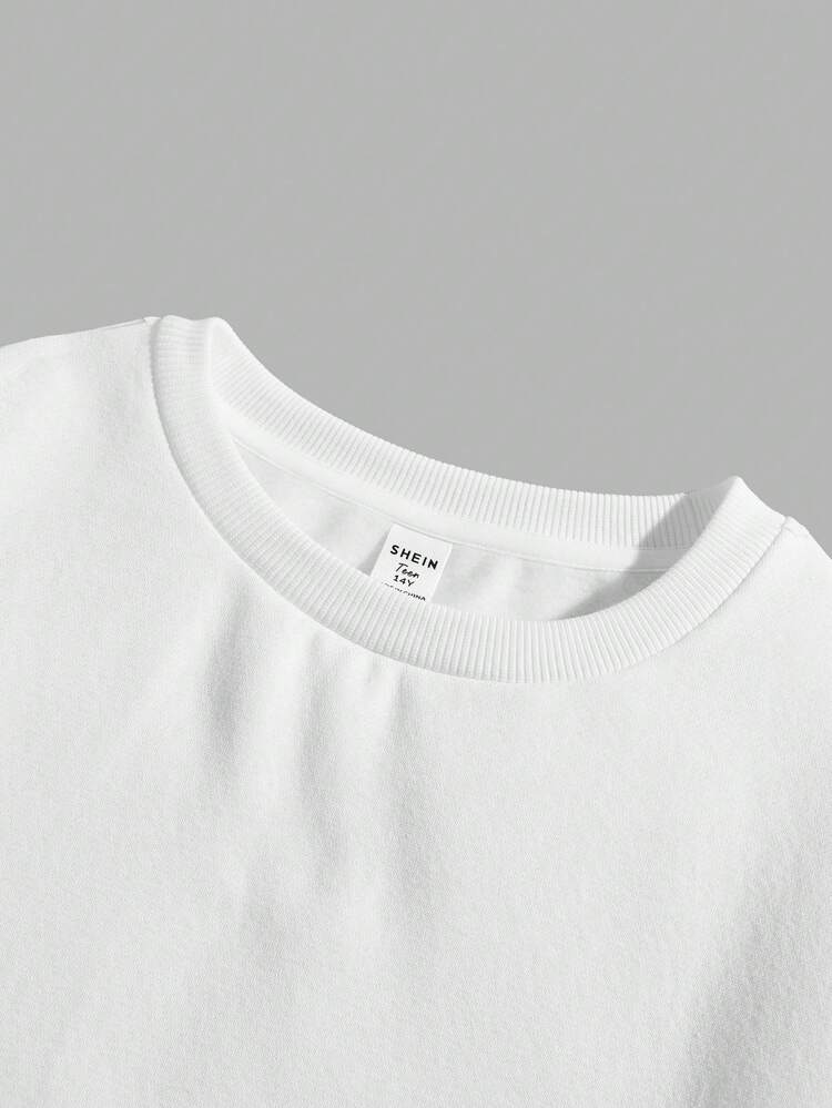 Boys' Casual Round Neck Sweatshirt With Cartoon Character & Letter Print