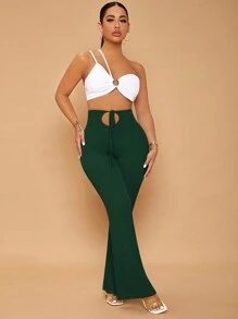 SHEIN SXY Tied Waist Flared Pants