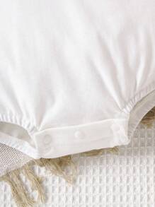 嬰兒男寶寶格紋紳士風優雅套裝 - 棕色 - 查看 6