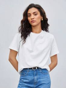 BizChic 女士短袖t恤 - 白色 - 查看 4