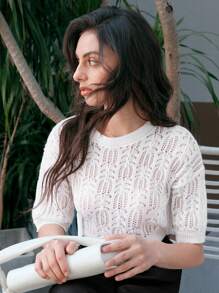 Anewsta Women Knit Tops - Putih - View 3