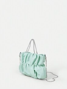 SHEIN Belle 女士斜背包,適用於女孩、女性、大學生、新娘、伴娘、嘉賓,適用於派對、舞會、婚禮 - 綠色 - 查看 2