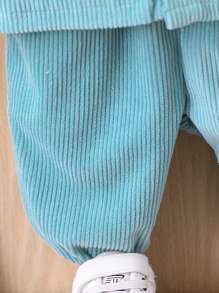 男嬰燈芯絨 2 件套服裝 - 綠色 - 查看 3