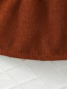 寶寶女孩可愛格紋長袖上衣和裙子套裝,適用於冬季 - 彩色 - 查看 4