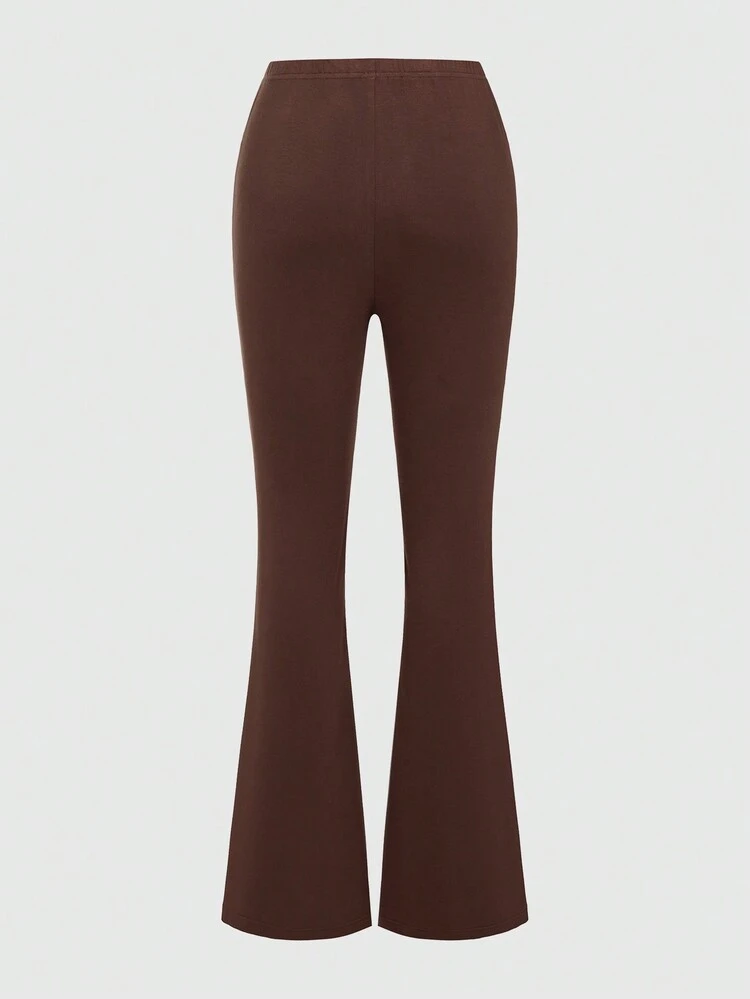 Elastic Waist Flared Pants