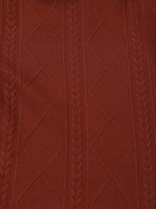 Tween 女孩純色連帽上衣和褲子套裝 - 棕色 - 查看 7