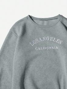 SHEIN EZwear 女式字母繡2件/套 - 灰色 - 查看 3