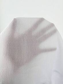 SHEIN Clasi Ruffle Trim Button Front Shirt Fall Cloth For Women - White - View 7