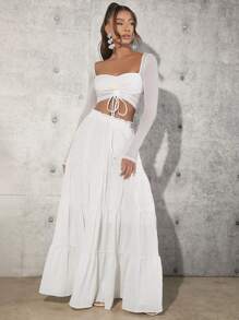 SHEIN Tall Vrouwen Ruches Zoom Rokken
