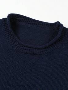 Manfinity Homme 男款長袖毛衣 - 寶藍色 - 查看 7