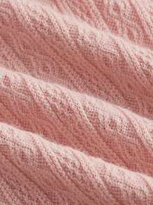 SHEIN MOD Camiseta de mujer talla grande con mangas abullonadas, ribetes con volantes y bloques de color - Rosa - Ver 4