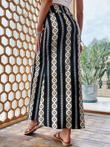 SHEIN Unity 女款幾何印花半身裙 - 彩色 - 查看 3