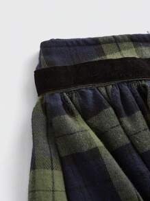 ROMWE Fairycore 女性方格紋簡約日常中長裙 - 彩色 - 查看 3