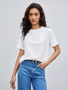 BizChic 女士短袖t恤 - 白色 - 查看 3